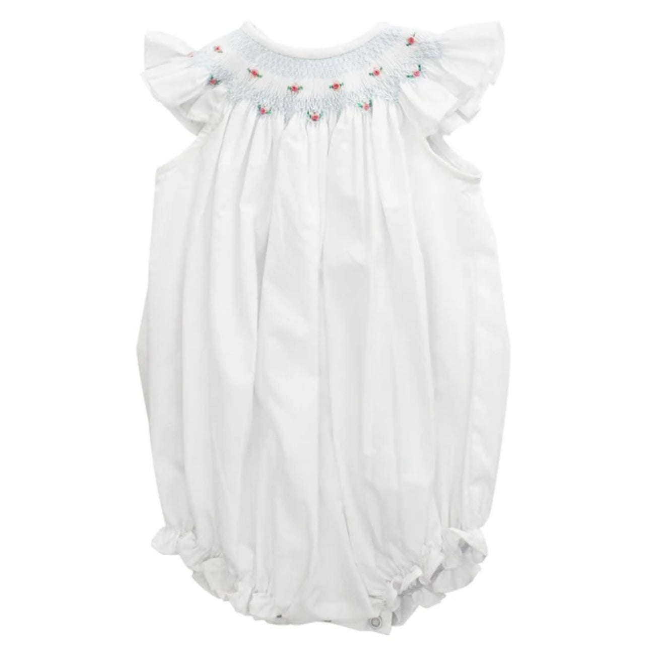 Rose Trellis Bishop Bubble- White/Blue