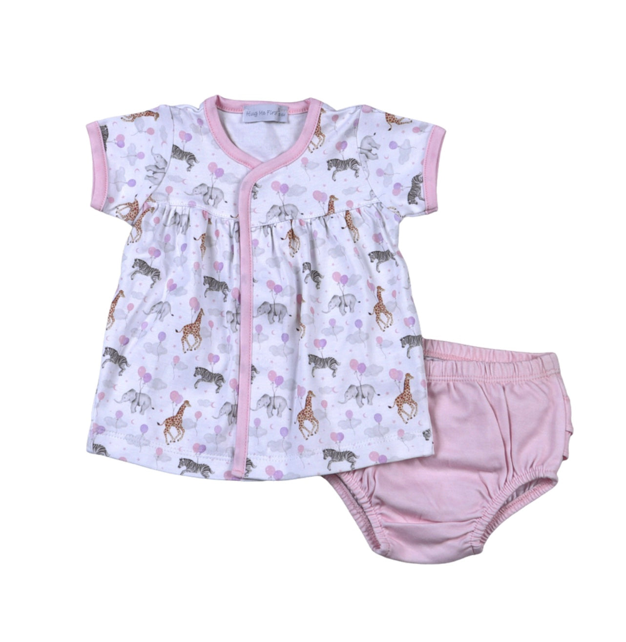 Balloon Safari Pink Diaper Set