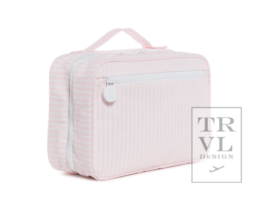 TRVL Pimlico Stripe Hanging Toiletry Bag - Pink