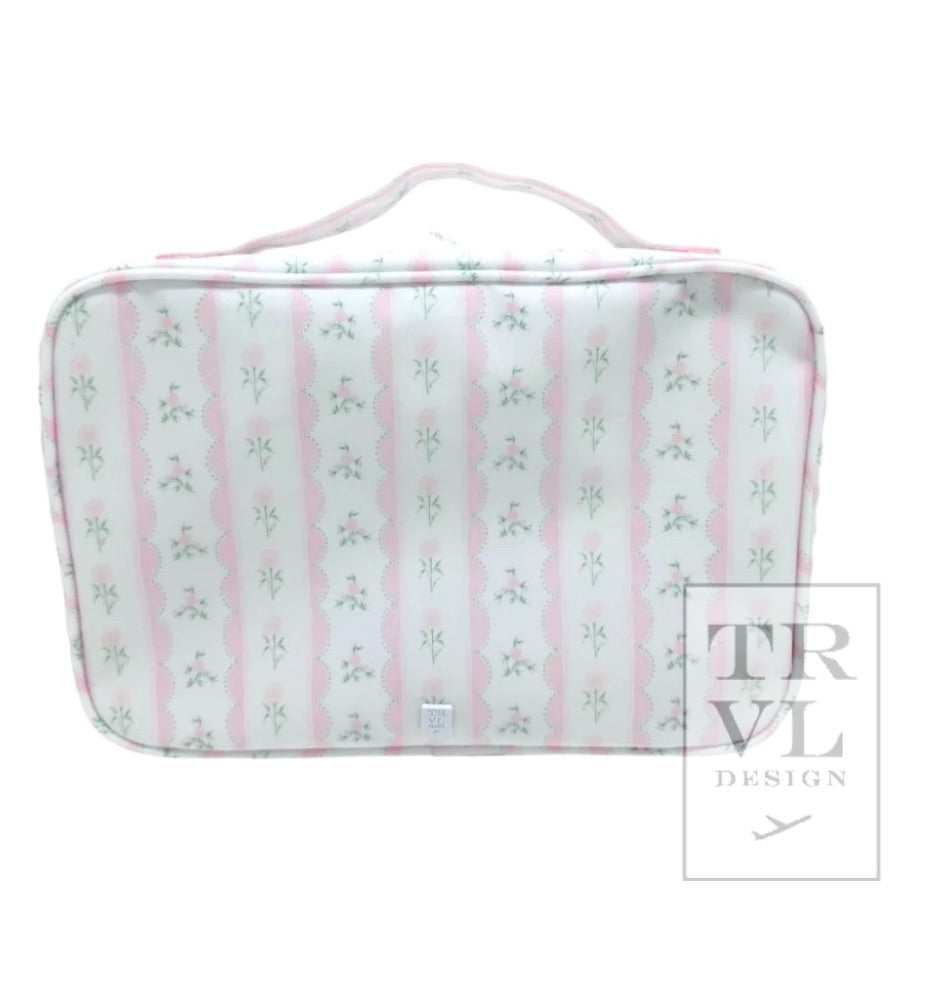 TRVL Hanging Toiletry Bag Ribbon Floral - Pink
