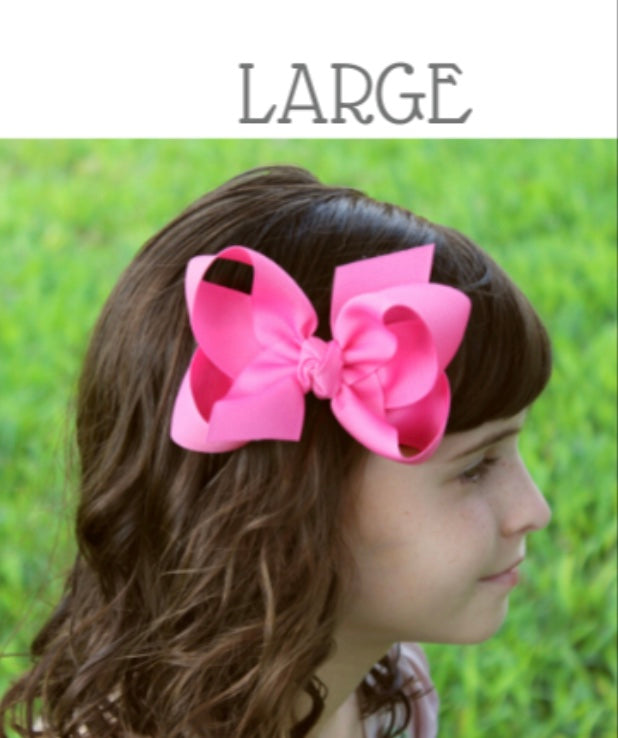 Satin Large Double Knot Bow Clip