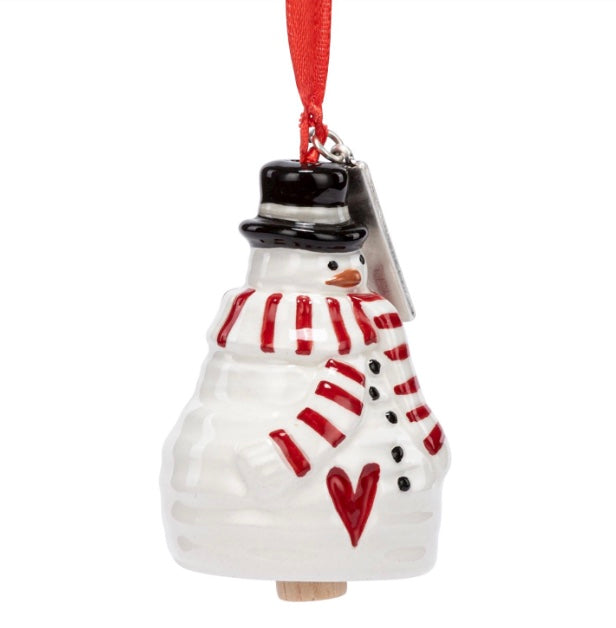 Love Snowman Mini Bell Ornament
