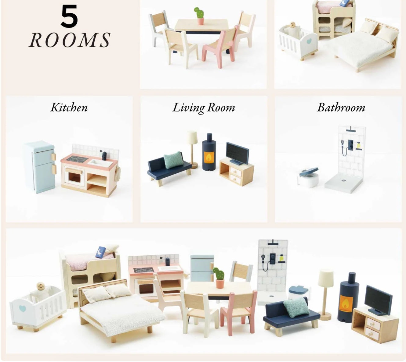 Complete Dolls House Furniture Set