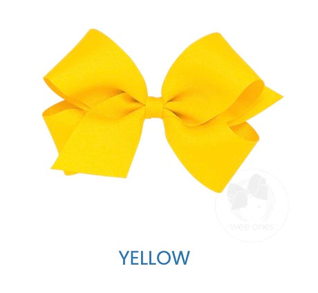 Med Classic Grosgrain Hair Bow (plain wrap)