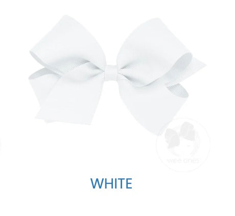 Med Classic Grosgrain Hair Bow (plain wrap)