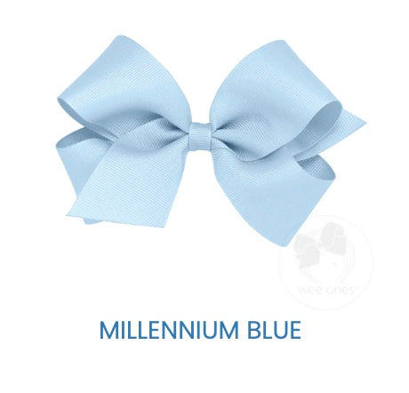 Med Classic Grosgrain Hair Bow (plain wrap)