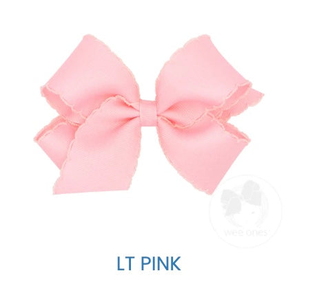 Med Grosgrain Bow w/matching moonstitch