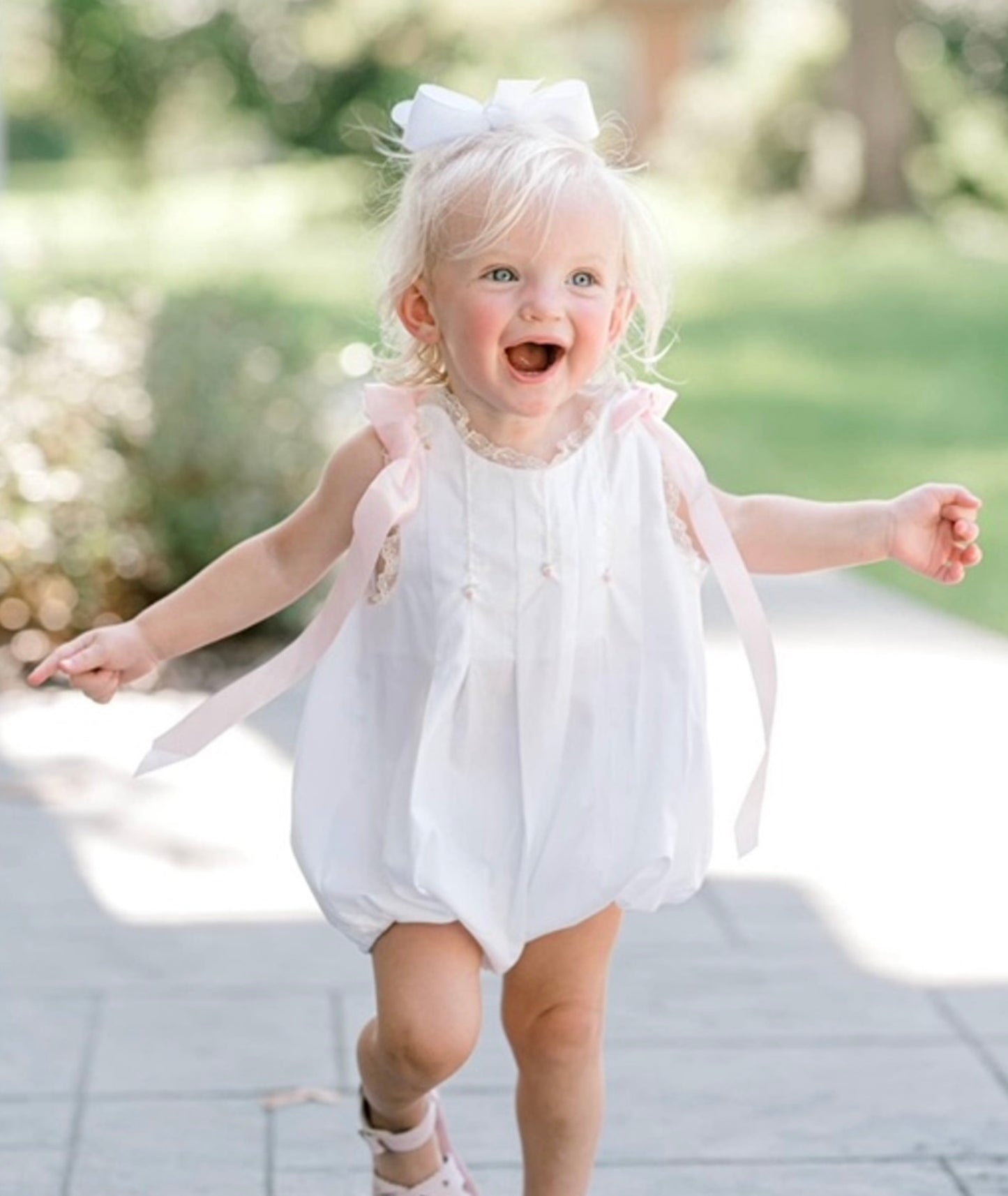 Skylar Heirloom Bubble with Pink Ribbons