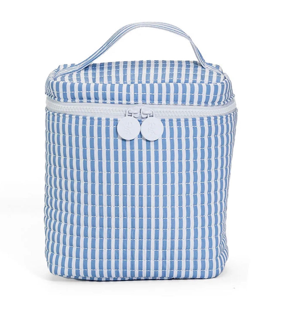 TRVL Quilted Go Go Lunch Chambray Stripe