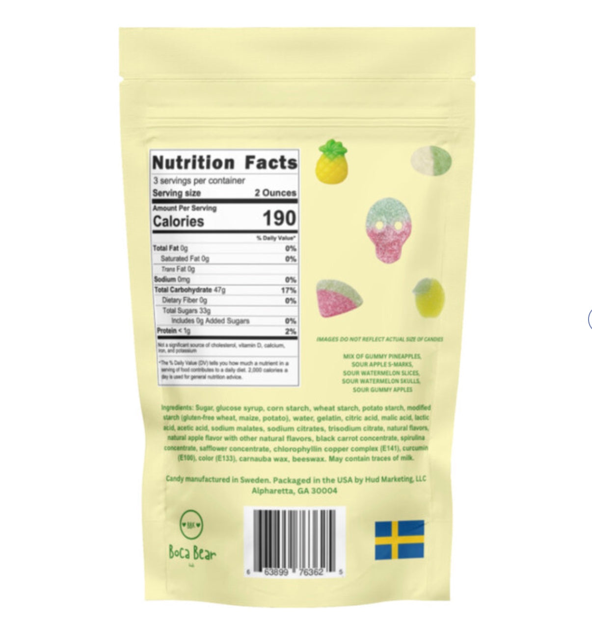 Swedish Candy Mix Sour Apple 6oz