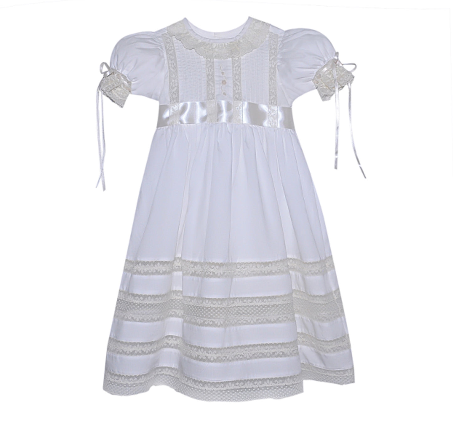 Lily Rose White with Ecru Lace