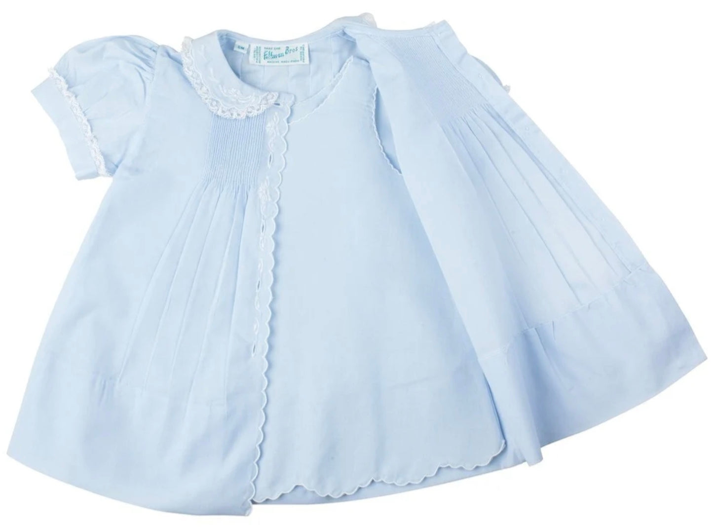 Brooke's Blue Scalloped Trim Dress