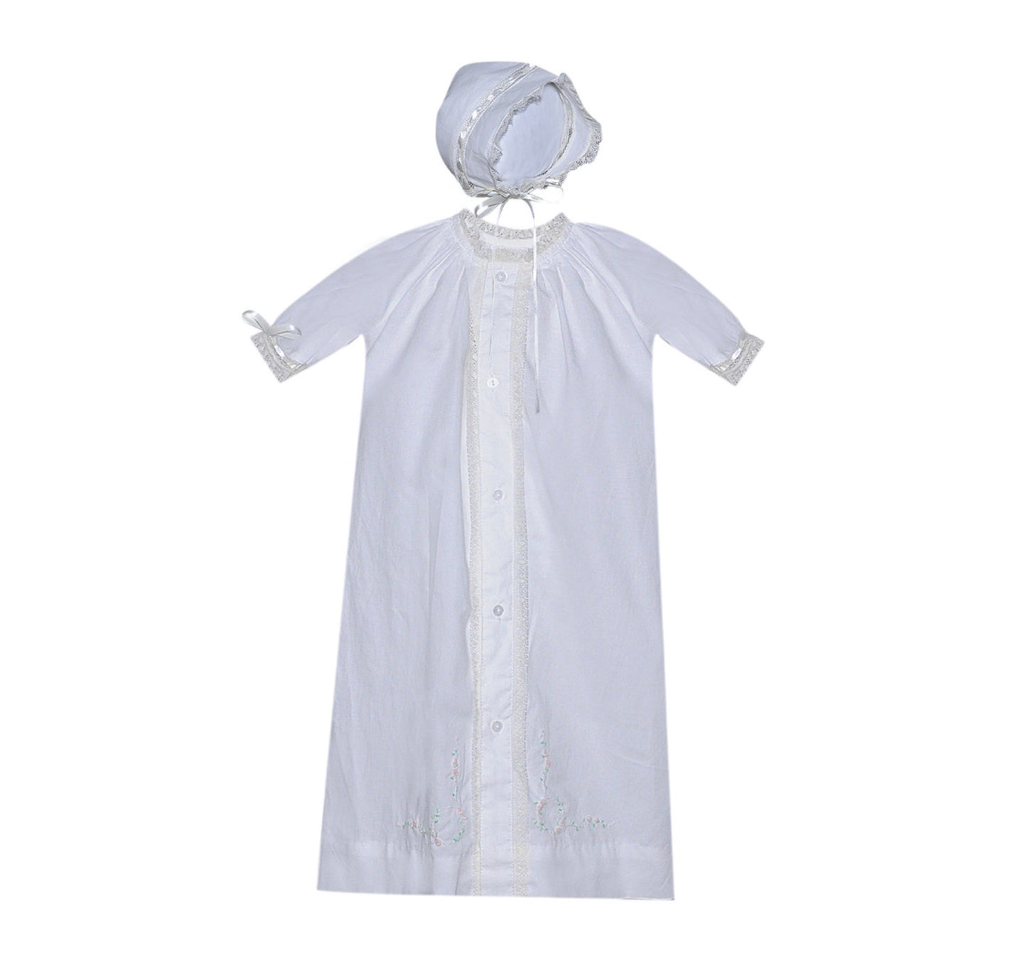 Carter Day Gown - White/Ecru