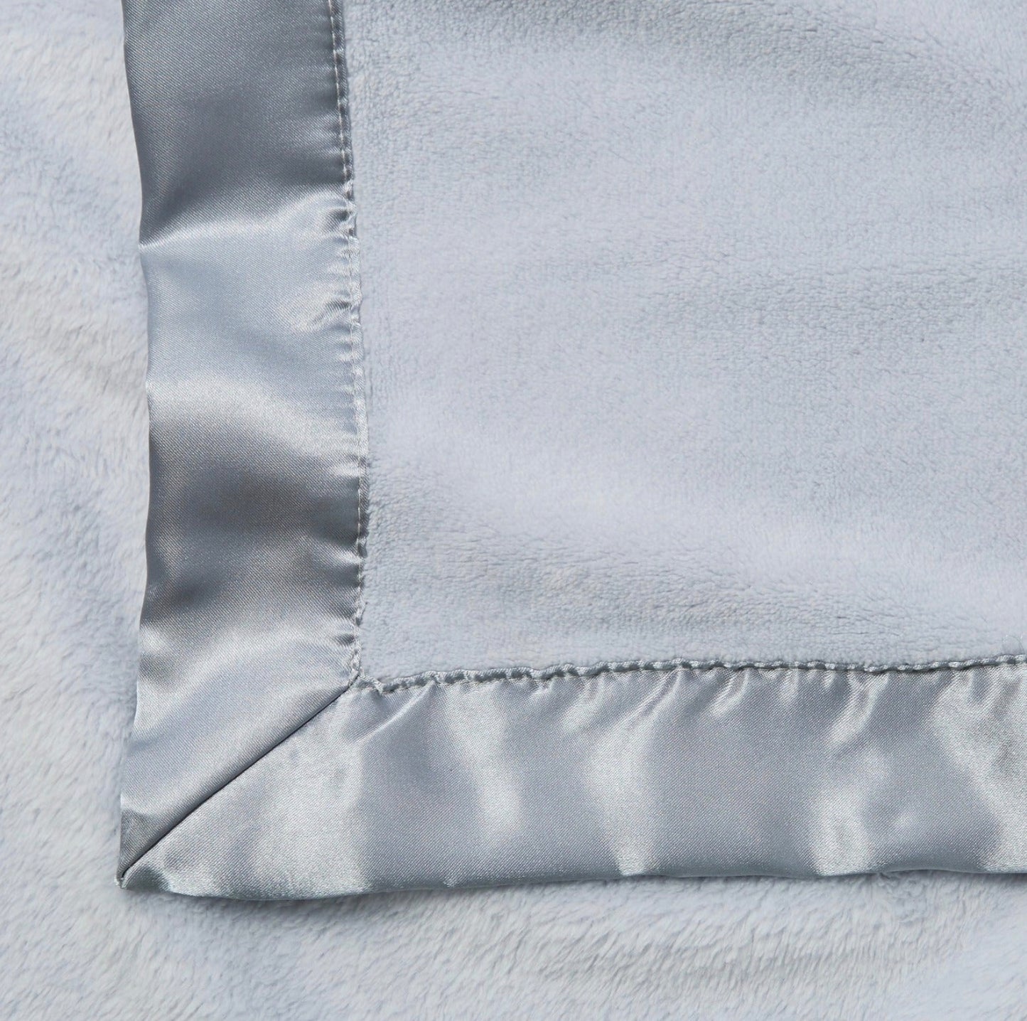 Blue Satin Trimmed Blanket