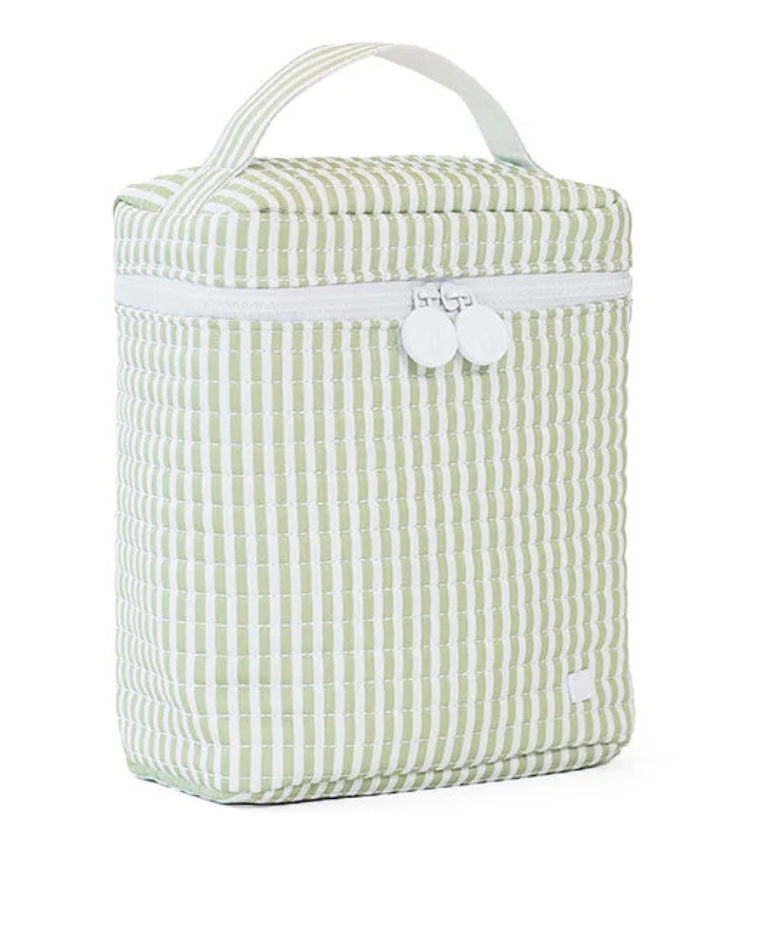 TRVL Quilted Go Go Lunch Bag - Sage Stripe