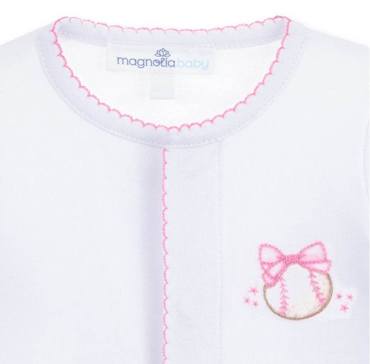 Precious Lil' Miss Slugger Footie -White
