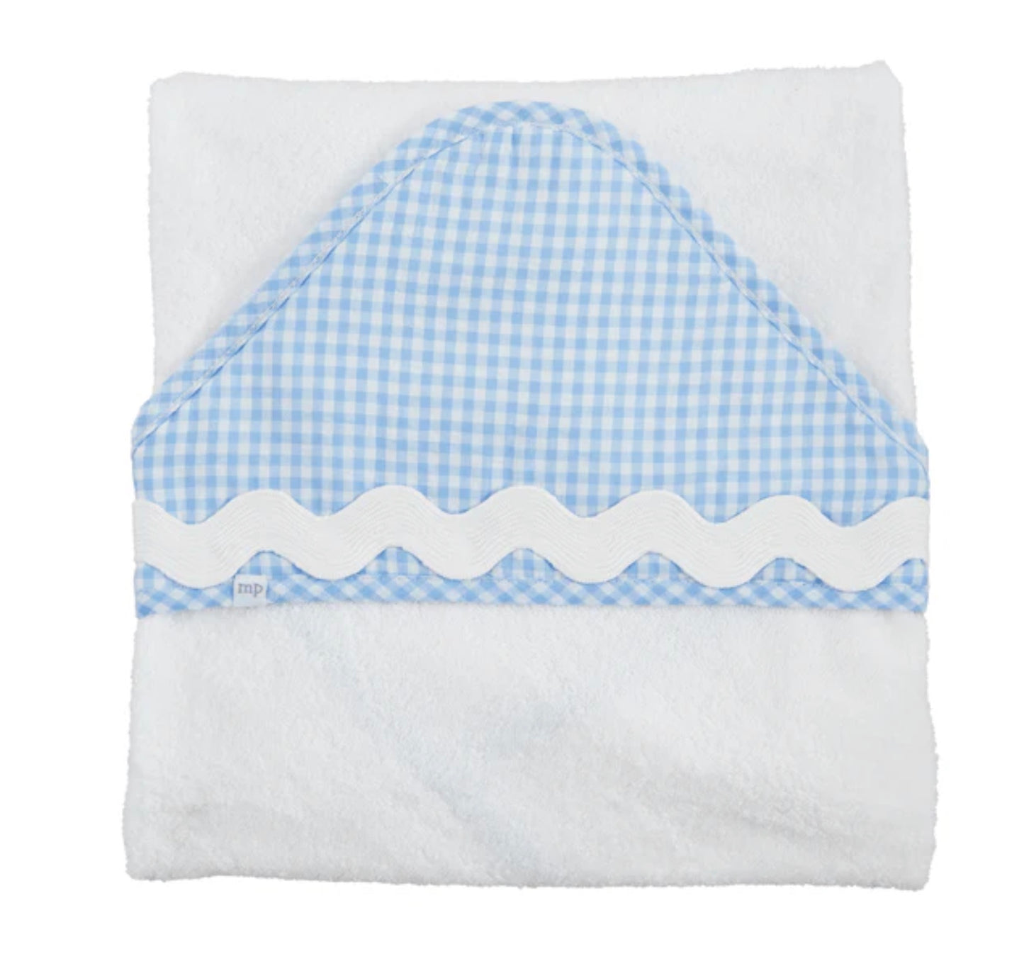 Blue Gingham Hooded Towel