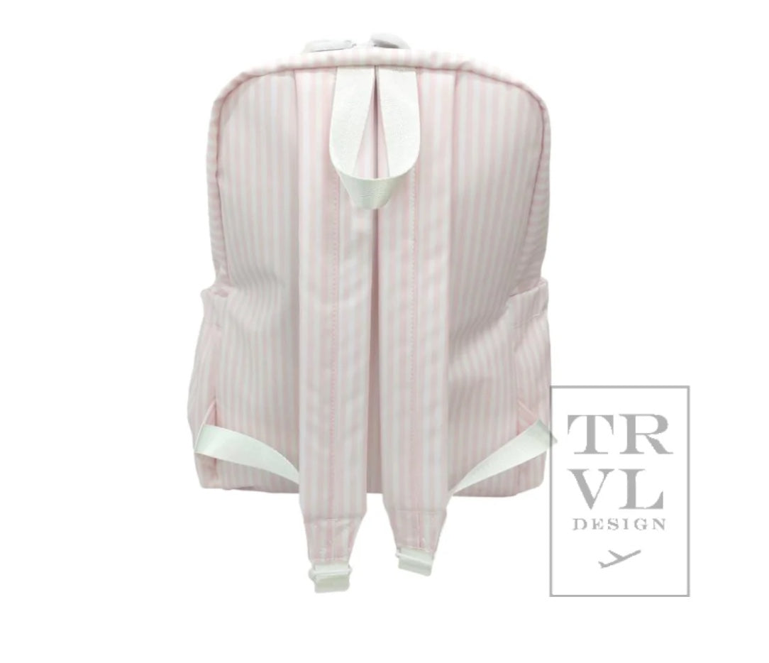 TRVL Pimlico Stripe Backpack - Pink