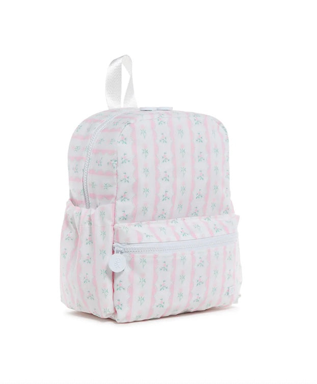 TRVL Pink Ribbon Floral Mini Backpack