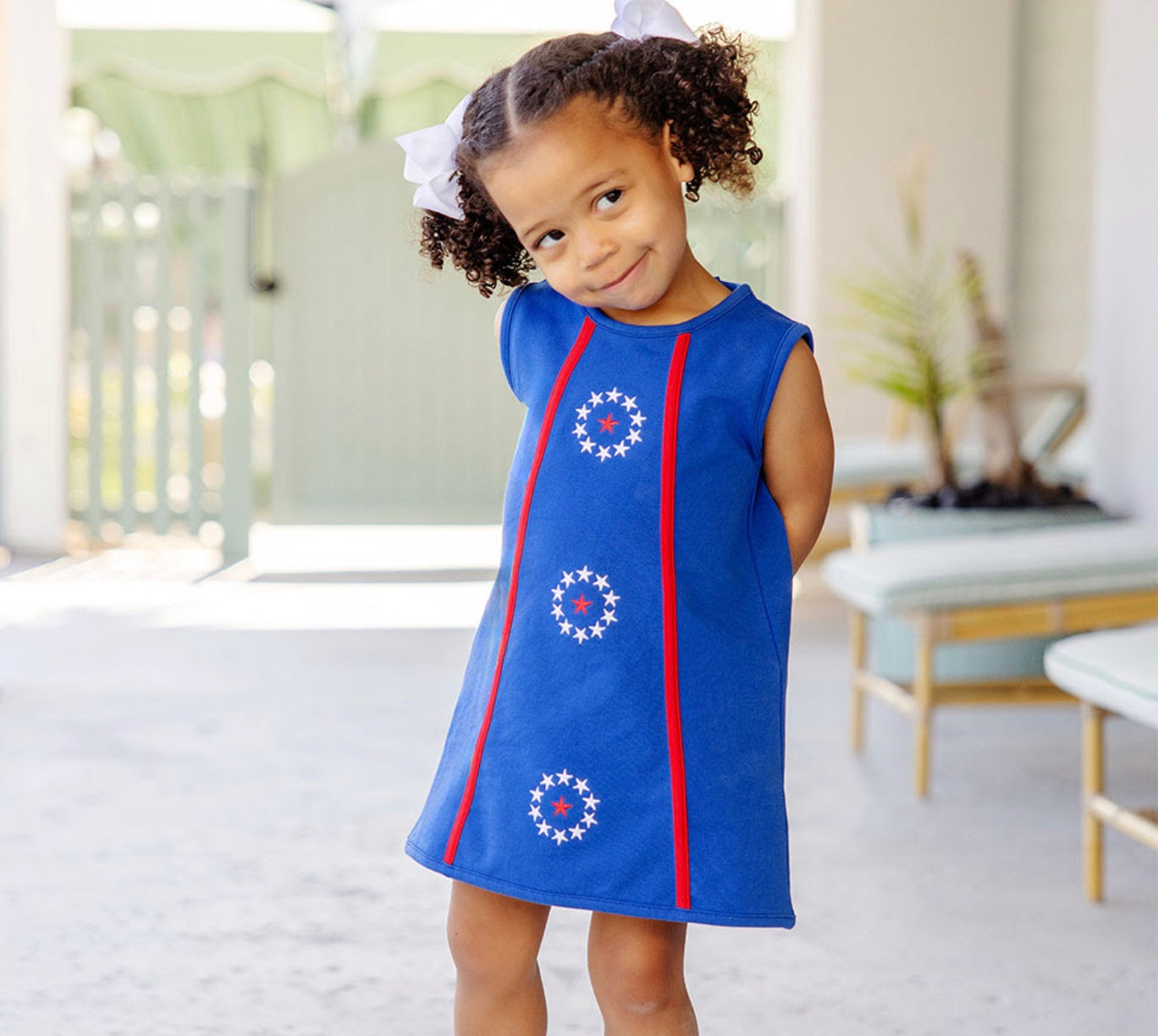 Annie Apron Dress - Rockefeller Royal