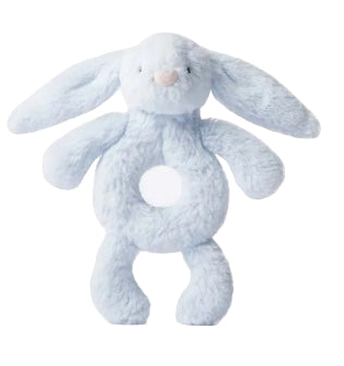 Bashful Blue Bunny Ring Rattle
