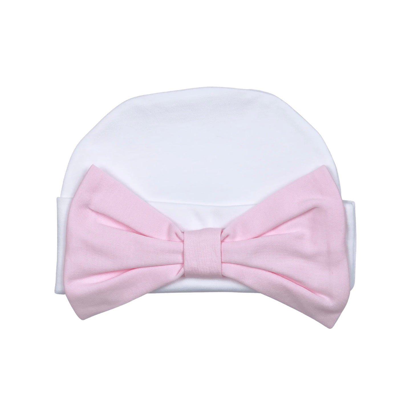 White Pima cap with Pink Bow