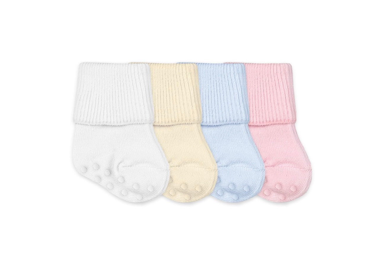 Light Blue Baby Cotton Cuffed Socks