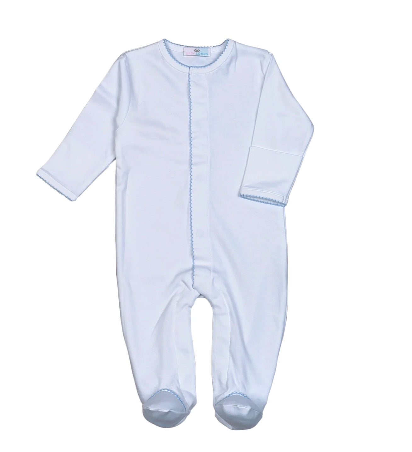 Benji Footie - Blue Trim