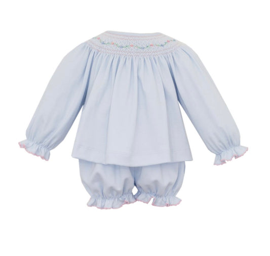 Blue Bonnie Bloomer Set