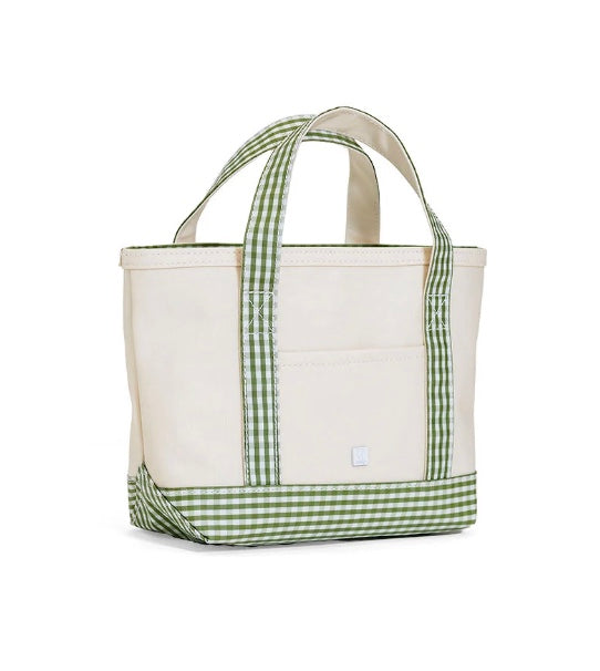 TRVL Gingham Moss Mini Tote