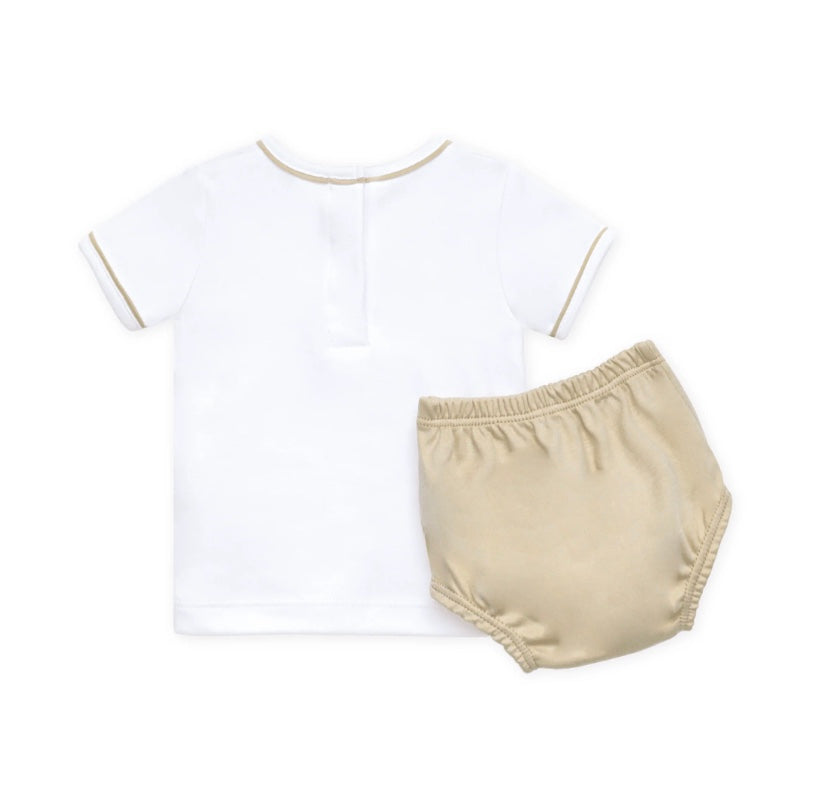 Darling Cowboy Ivory Diaper Set