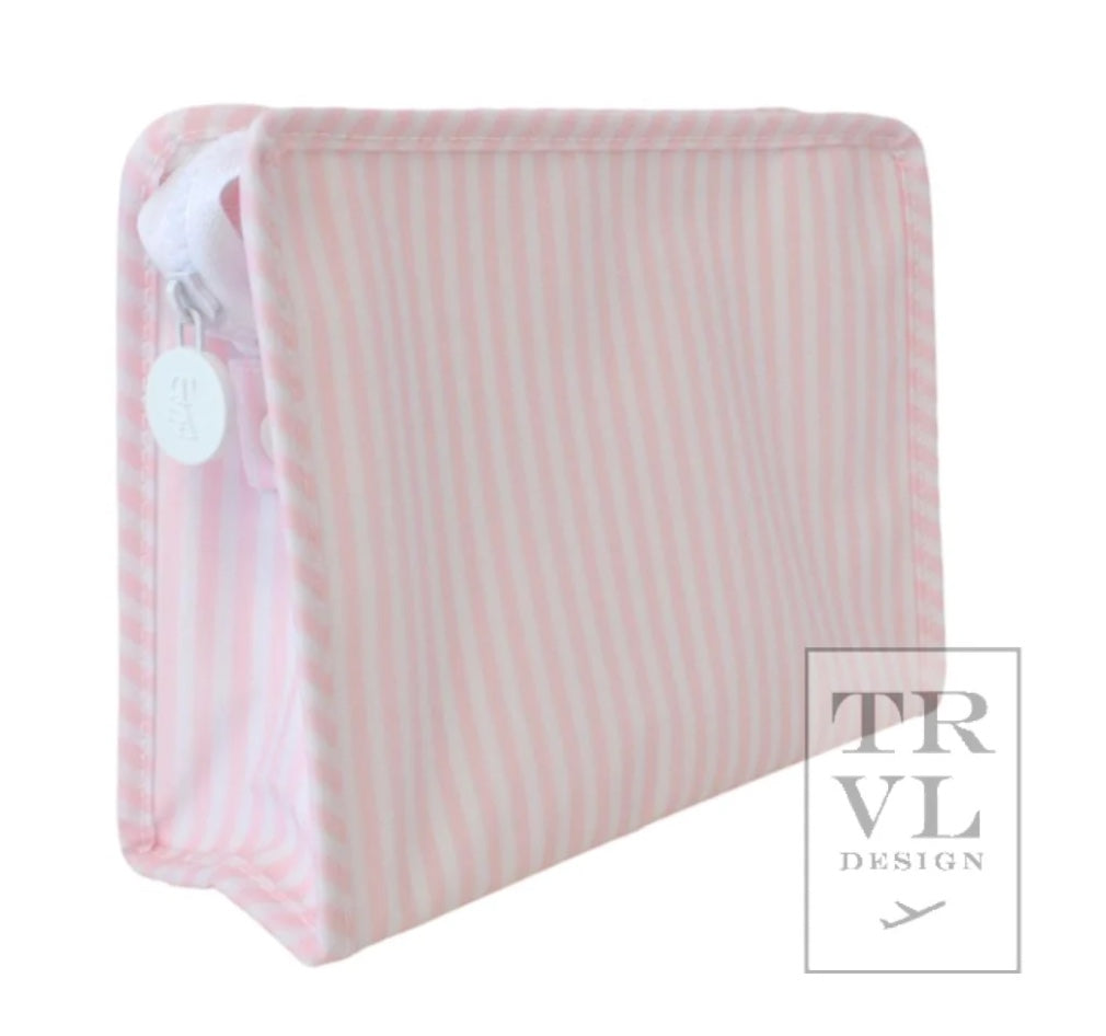TRVL Pimlico Stripe. - Pink Medium Roadie Bag