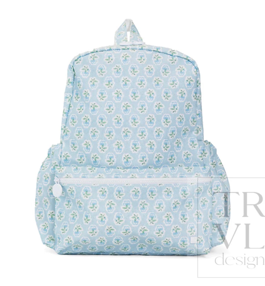 TRVL Petite Fleur Blue Back Pack