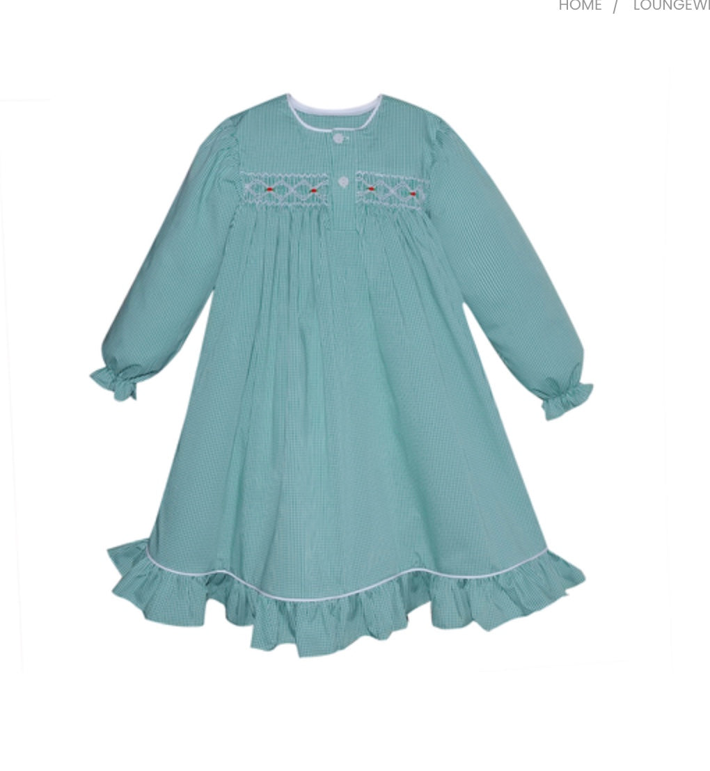 Claire's Green Christmas Gown