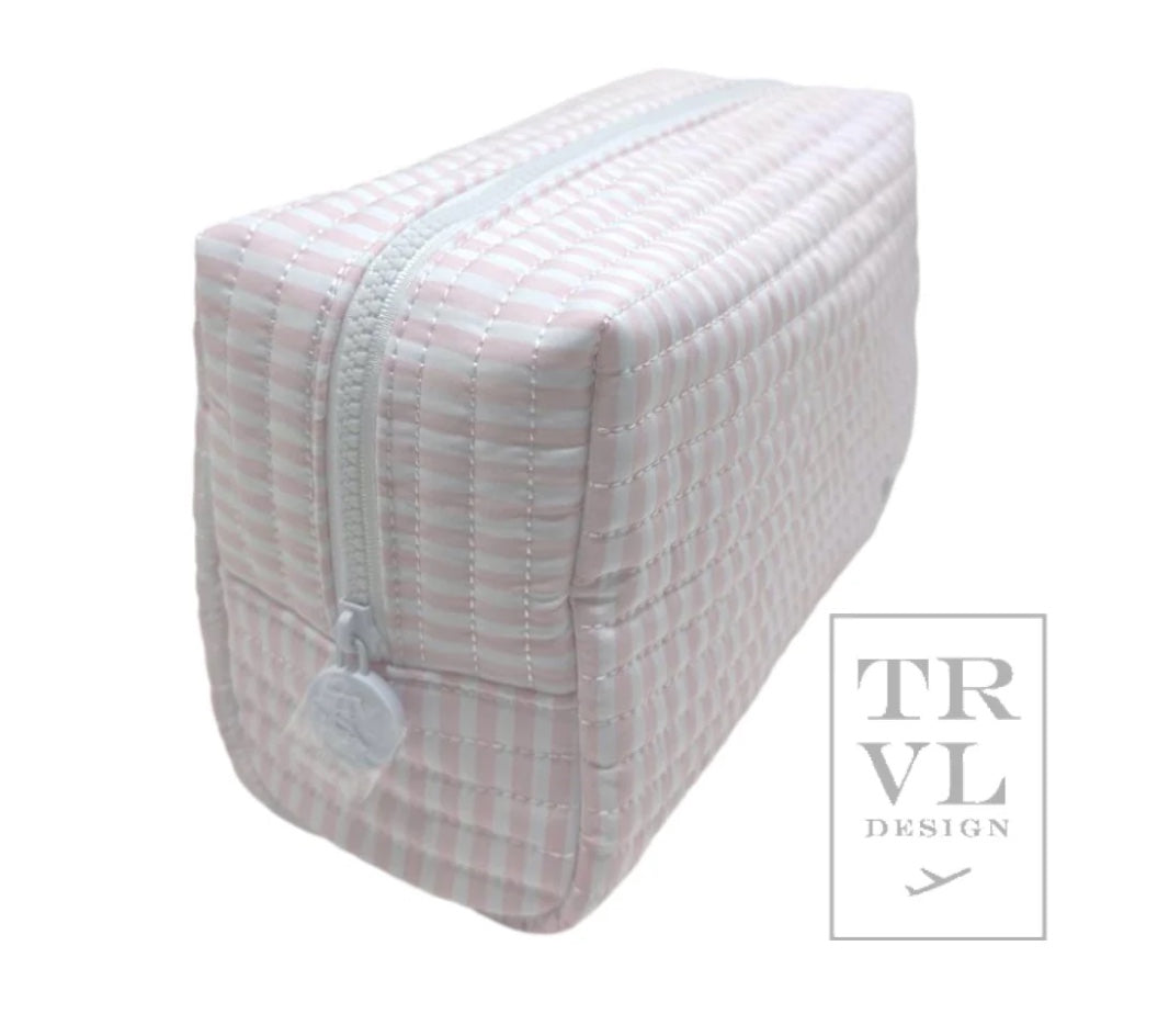 TRVL Quilted Pimlico Stripe Everyday Bag - Pink