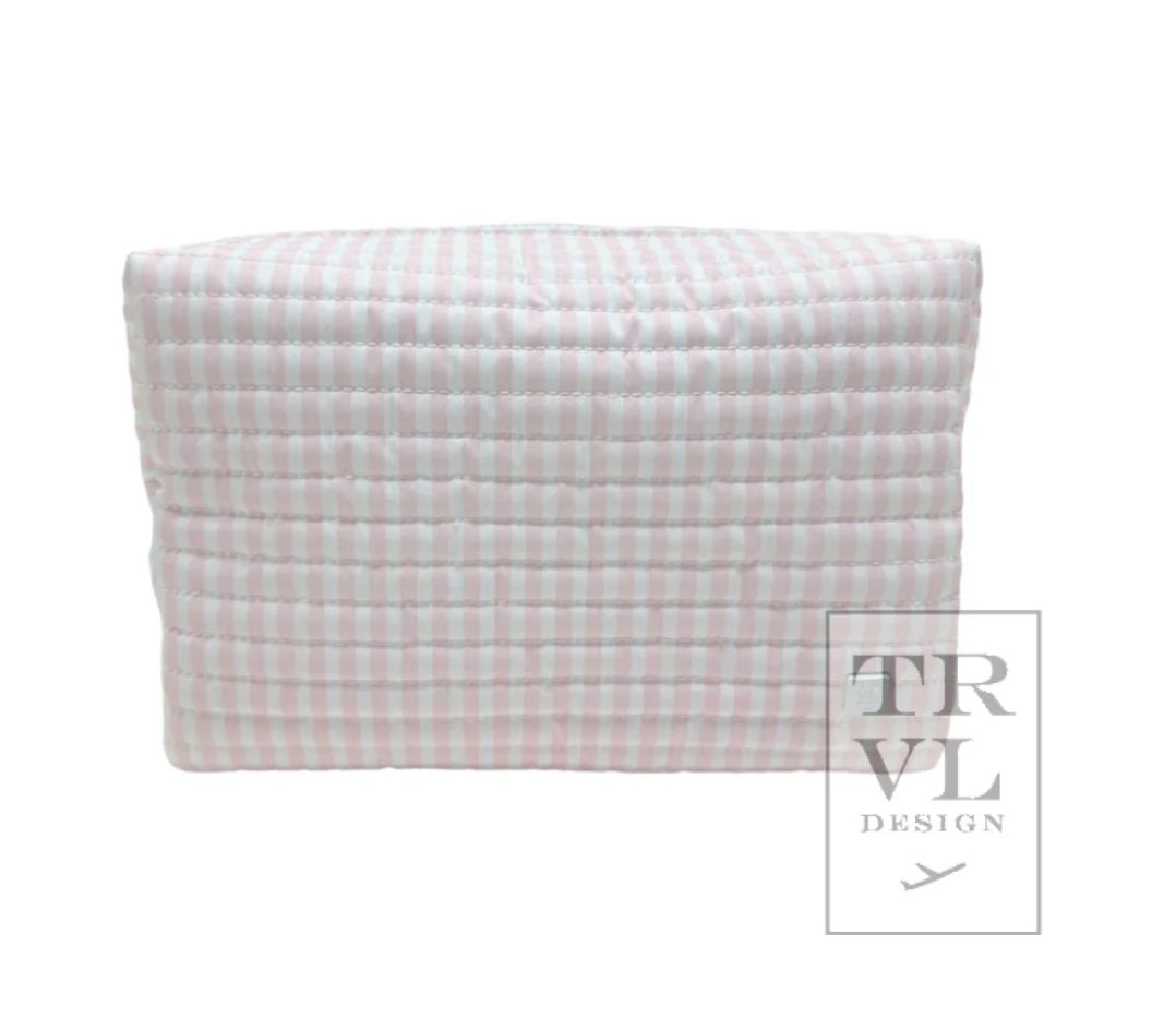 TRVL Quilted Pimlico Stripe Everyday Bag - Pink