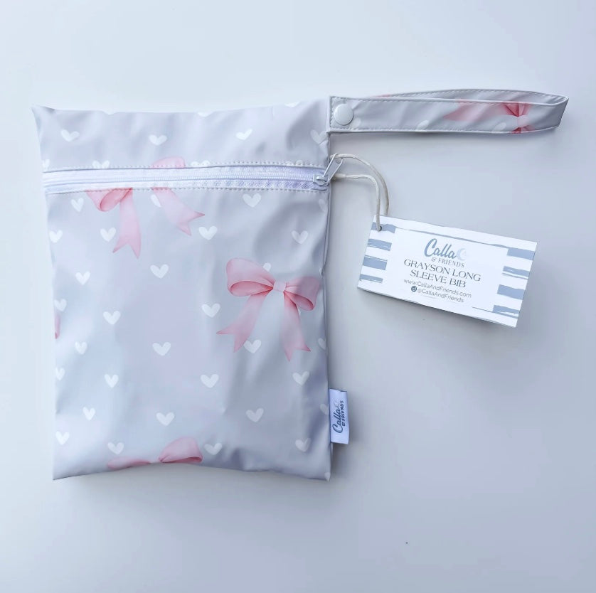Pink Bow Grayson Bib