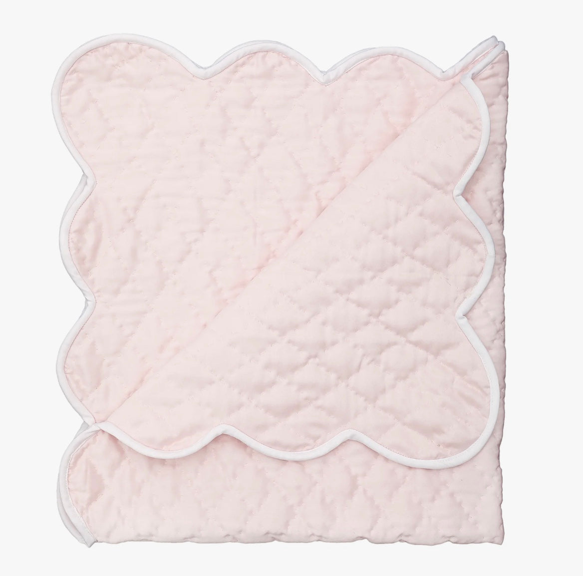 Hand Quilted Pink Satin Blanket