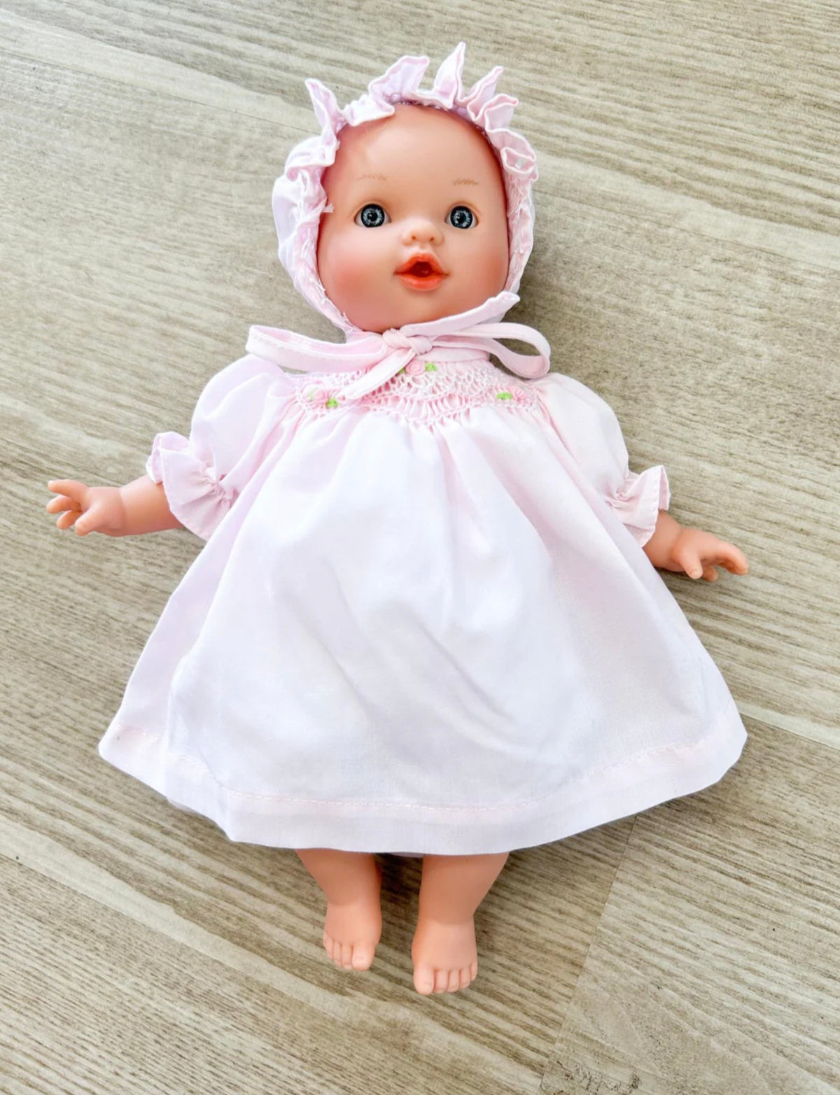 Abby 10” Doll Pink Dress & Bonnet