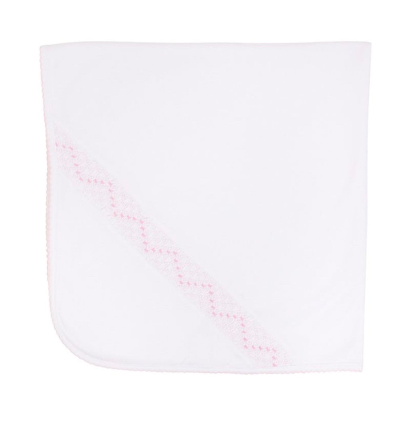 Sweetly Smocked Blessing Blanket- Pink