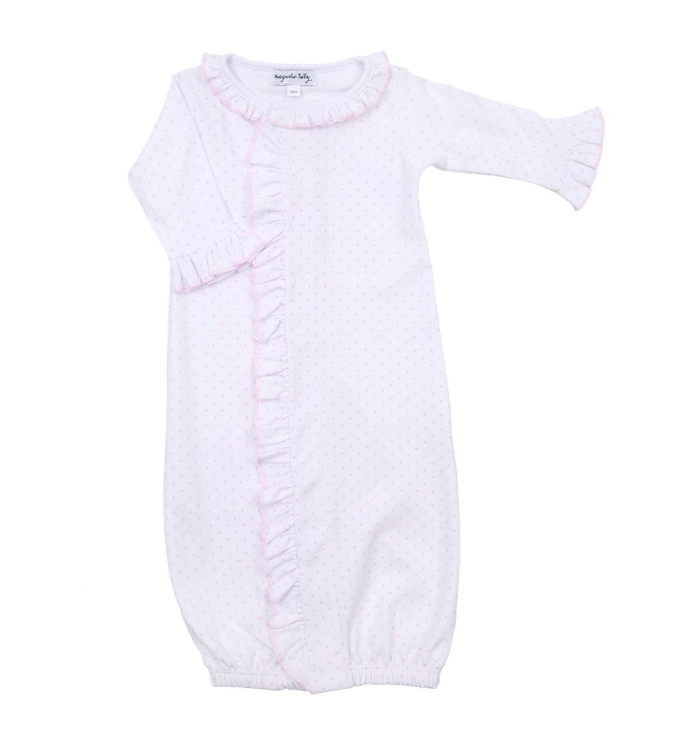 Parker's Pink Dotted Ruffle Gown