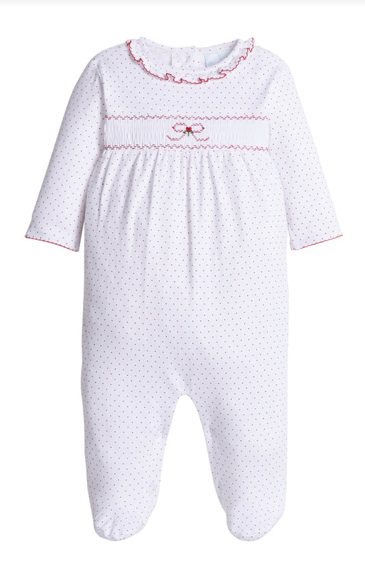 Melanie's Smocked Bow Footie