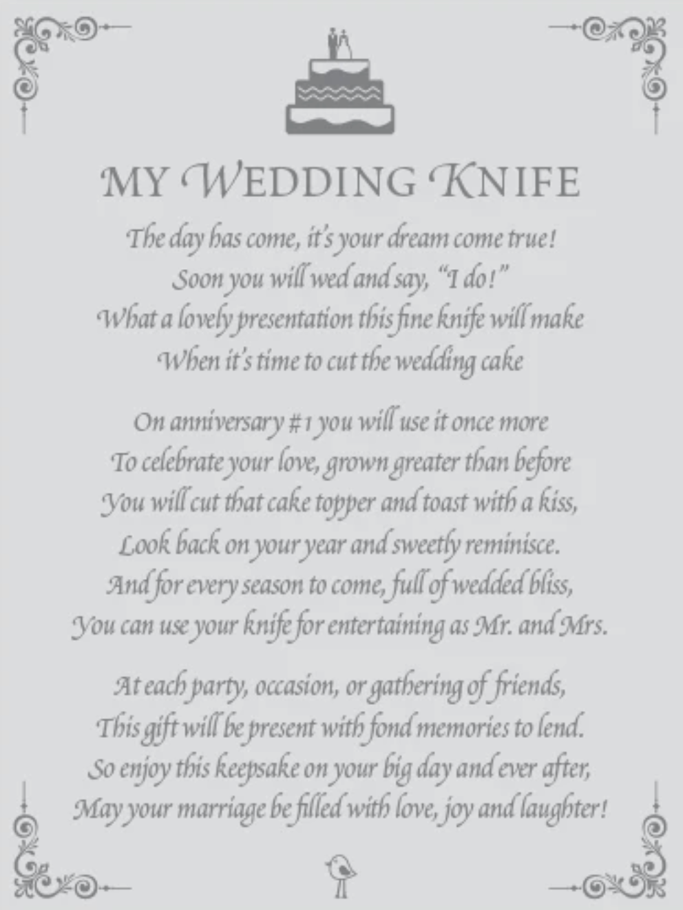 Wedding Knife-White Rosettes
