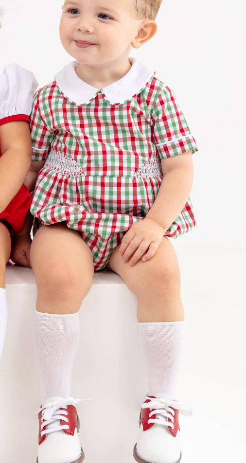 Brentley Bubble -Red & Green Gingham
