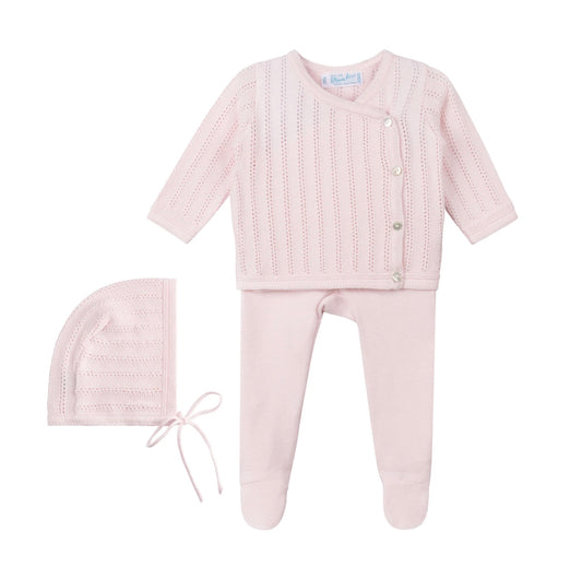 Feltman Pointelle Wrap Set - Pink