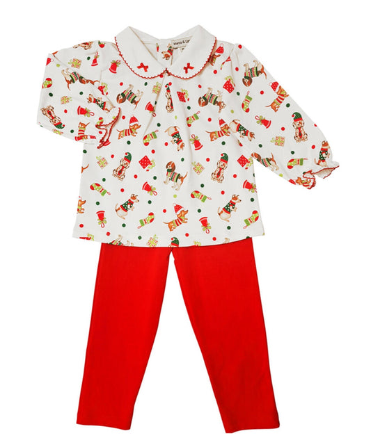 Christmas Dogs Pants Set