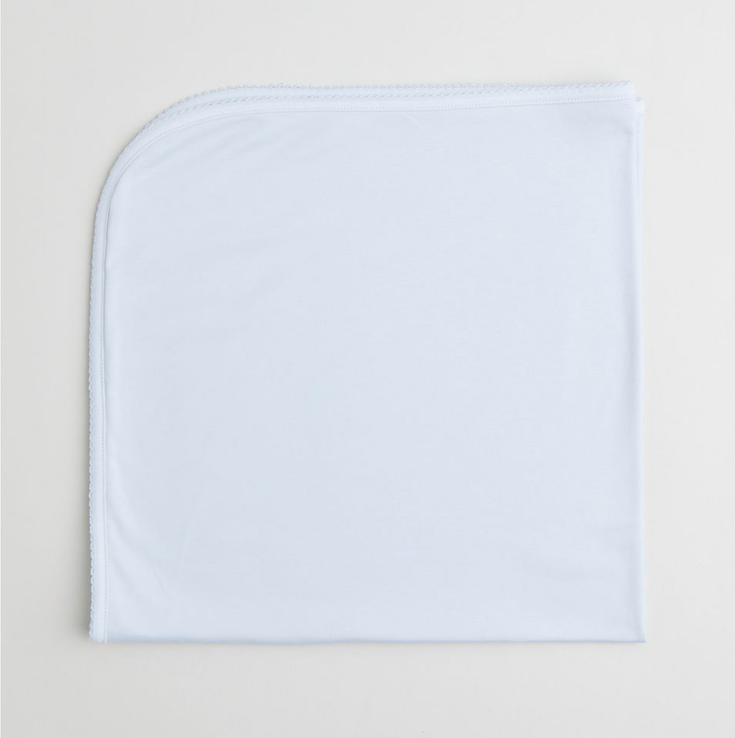 Blue Pima Receiving Blanket