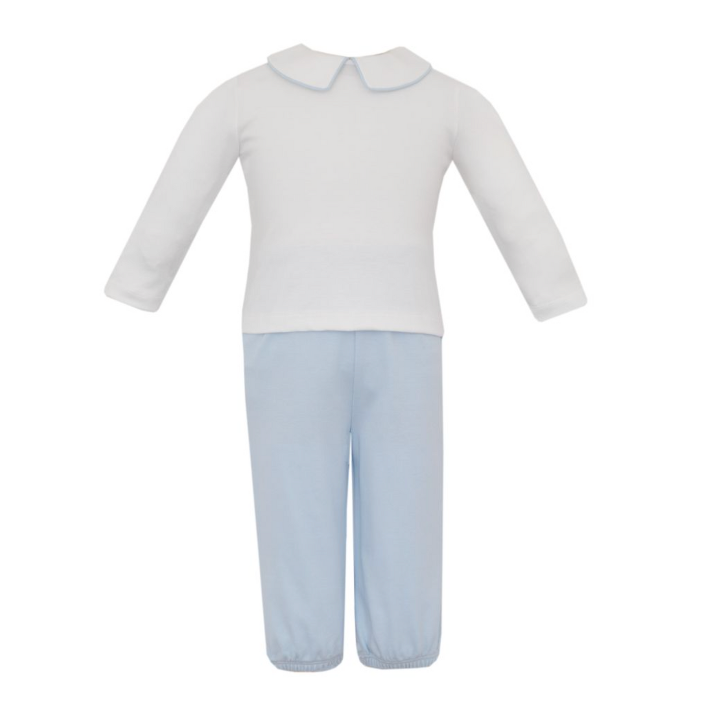 Boys Blue Knit Pant Set LS