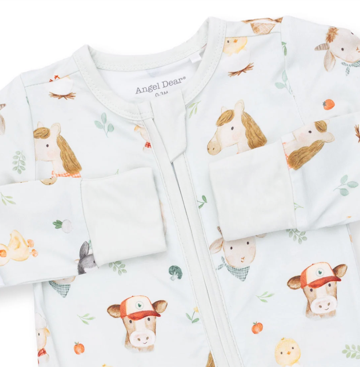 Baby Farm Faces 2Way Zipper Footie