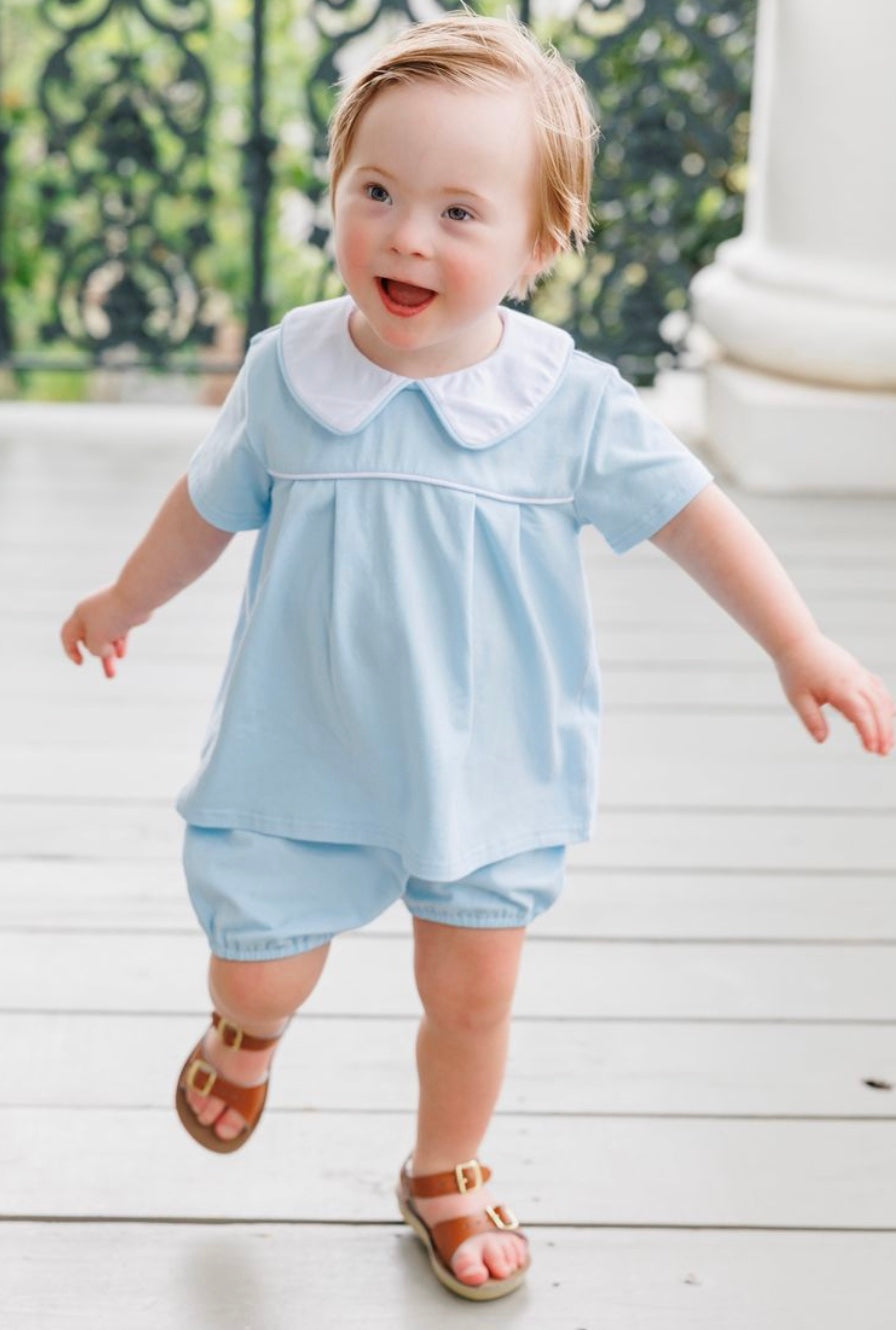 Beckham Lt Blue Bloomer Set